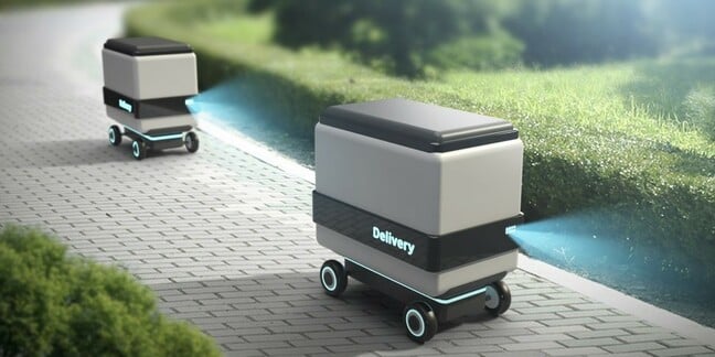 South Korea's mobile robots on footpaths