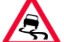 Warning: slippery road