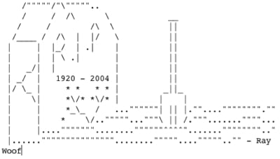 ASCII picture of tombstone