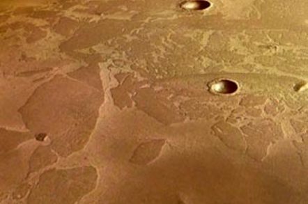 Pack ice on Mars. image credit ESA