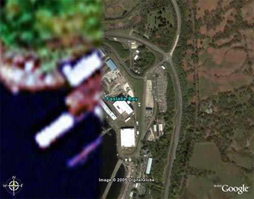 Faslane nuclear submarine base - almost