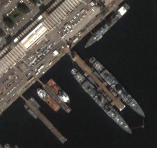 Brest naval base close up