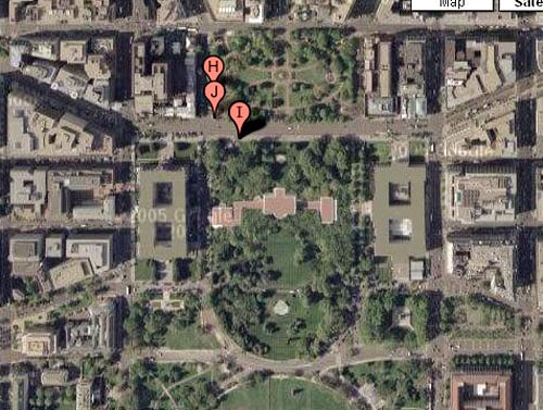 The White House according to Google Maps