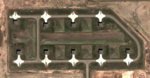 Minutemen missiles parked at Minot AFB, North Dakota