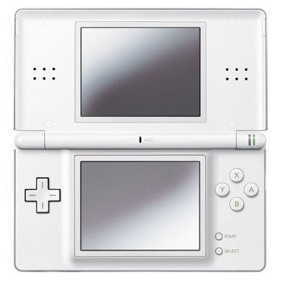 nintendo ds lite in white