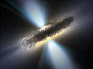 A supermassive blackhole surrounded by a dusty torus