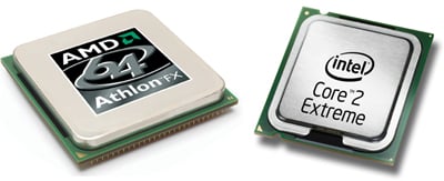 amd athlon 64 fx-62 and intel core 2 duo