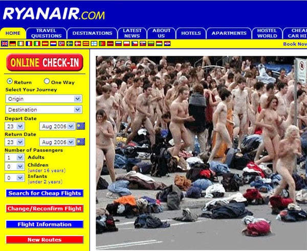 The original Ryanair page