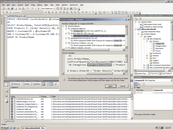 Showing Refactoring for Databases