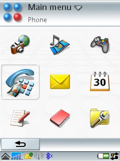 P990i - UIQ 3.0's applications menu