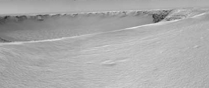 Opportunity's view into Victoria Crater