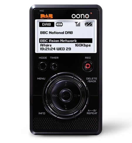 oono minidab pocket digital dab radio