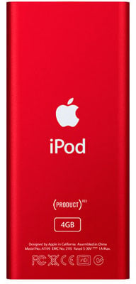 apple product red ipod nano