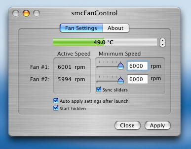 smc fan control mac rpm recommended