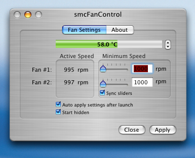 smc fan control mac rpm recommended