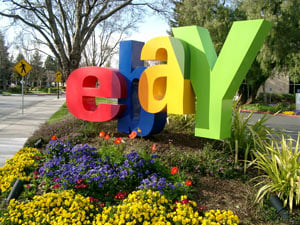 Ebay logo outside of the company's HQ