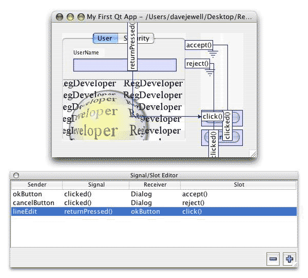 Figure 2: screenshot Qt Designer running.