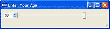 Figure 4: Screenshot of the previous sample Qt program running on Windows.