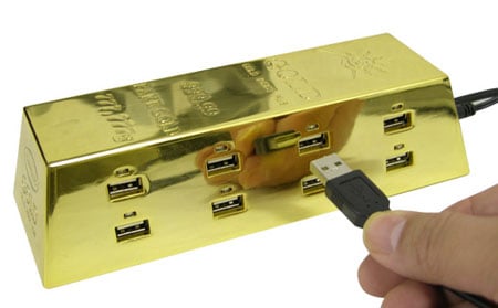 gold ingot usb hub