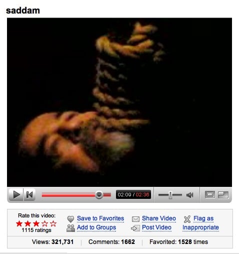 Saddam's execution - a YouTube hit