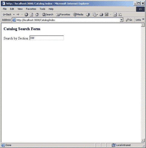 Figure 2. Specifying a Section Value.