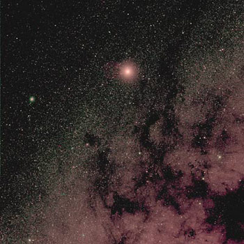 A view of Mars and the Milky Way from Rosetta