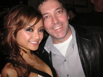 Shot of reporter Hansen with Tila Tequilla 