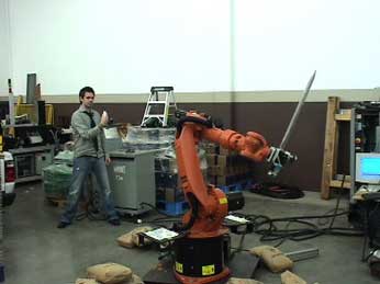 wiimote-controlled robot parries - image courtesy usb mechatronics