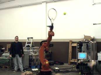 wiimote-controlled robot plays tennis - image courtesy usb mechatronics