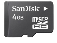 sandisk 4gb microsd sdhc card