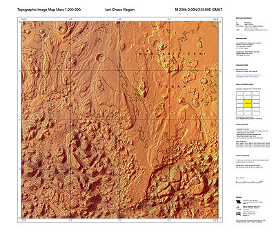 Contour map of the Iani Chaos depression