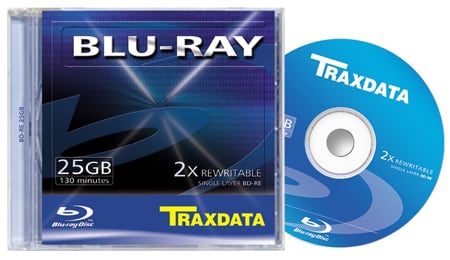 Traxdata Blu-ray re-writable disc
