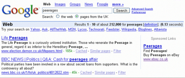 eBay in cash for honours scandal