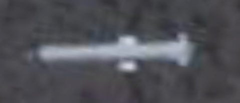 A close-up of the cruise missile