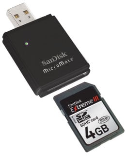 SanDisk 4GB Extreme III SDHC card
