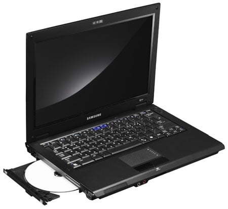 Samsung Aura Q45 shiny black notebook