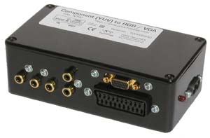 JST component-video to SCART converter box