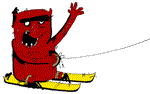 Li'l Devil on skis