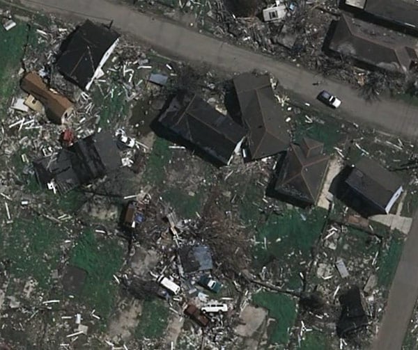 Destroyed houses in the Lower 9th Ward