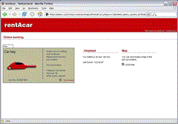 Shows screenshot from IBM's RentaCar ID Mixer demo.