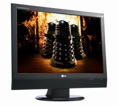 LG Flatron M8W monitor - Doctor Who image courtesy BBC