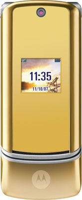 Motorola's champagne gold KRZR K1