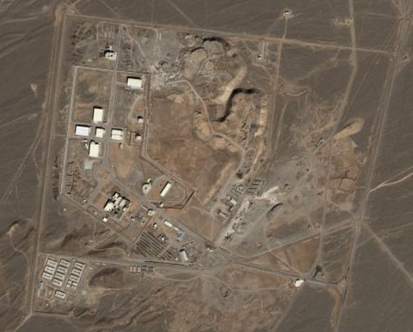 Iran's Natanz nuclear facility as seen on Google Earth