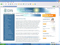 Screenshot of 2nd Life Privacy Policy.