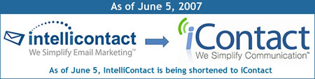 The IntelliContact and iContact logos