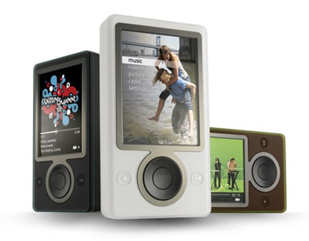 Microsoft Zune MP3 player group shot