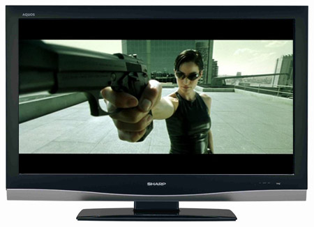 Sharp LC37XD1E HD TV - "The Matrix" image copyright Warner Brothers