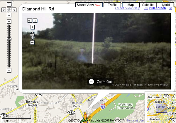 Image apparently of ET captured on Google Maps' Street View