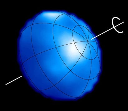 Actual image returned by the interferometer. Credit: Ming Zhao, University of Michigan