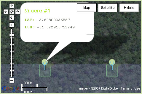 The Register's piece of rainforest as seen on Google Maps